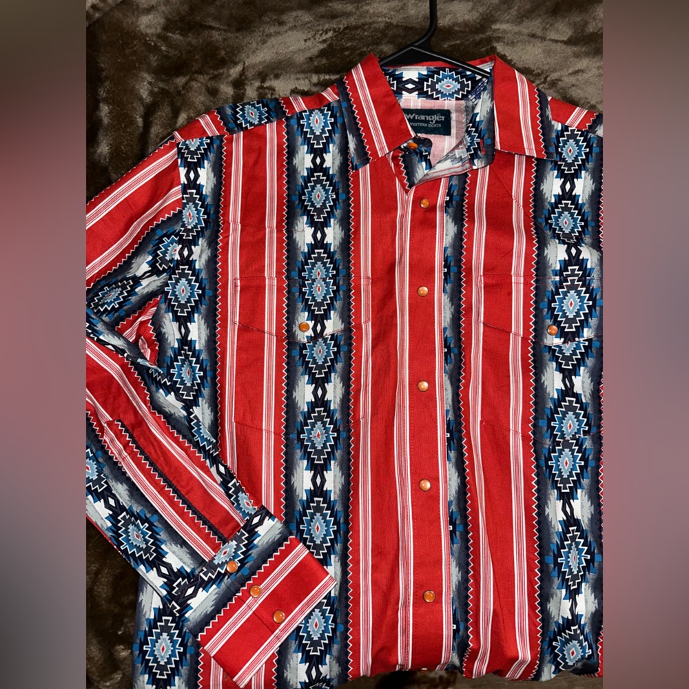 Wrangler Aztec Pearl Snap Shirt